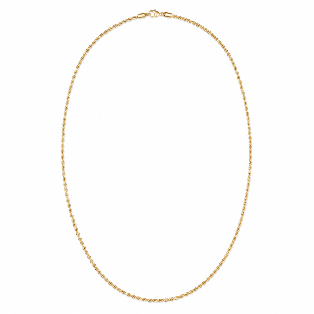 1.5mm Solid Gold Rope Chain