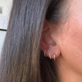 Pavé Diamond Huggie Hoops