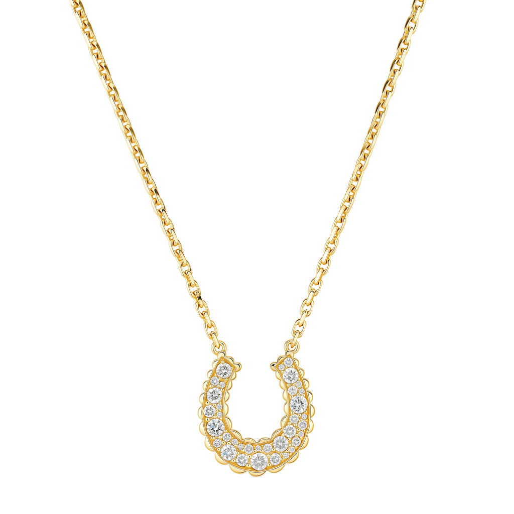 Domed Petal Horseshoe Pendant