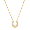 Domed Petal Horseshoe Pendant