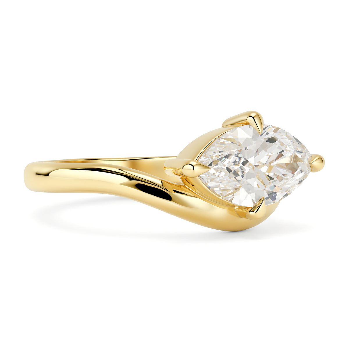 Custom Marquise Perch Ring
