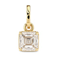 Asscher Diamond Charm