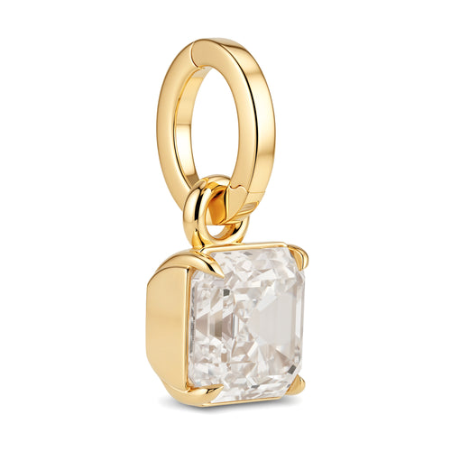 Asscher Diamond Charm
