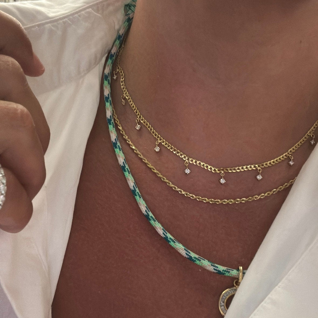 11 Stone Diamond Shaker Necklace