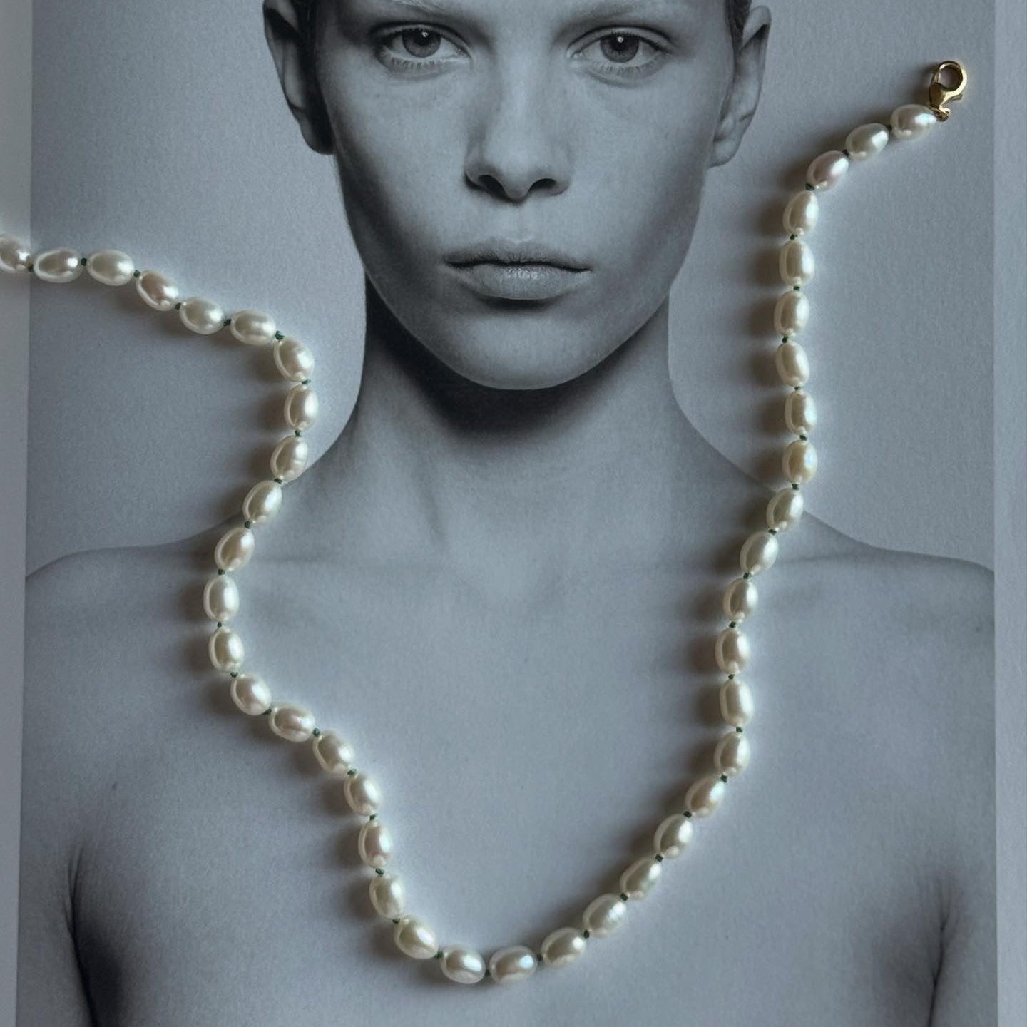 Jumbo Rice Pearl Necklace