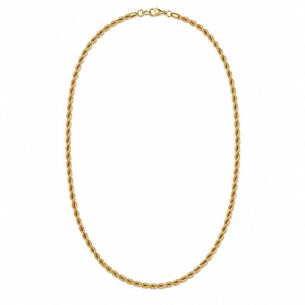 2mm Solid Gold Rope Chain