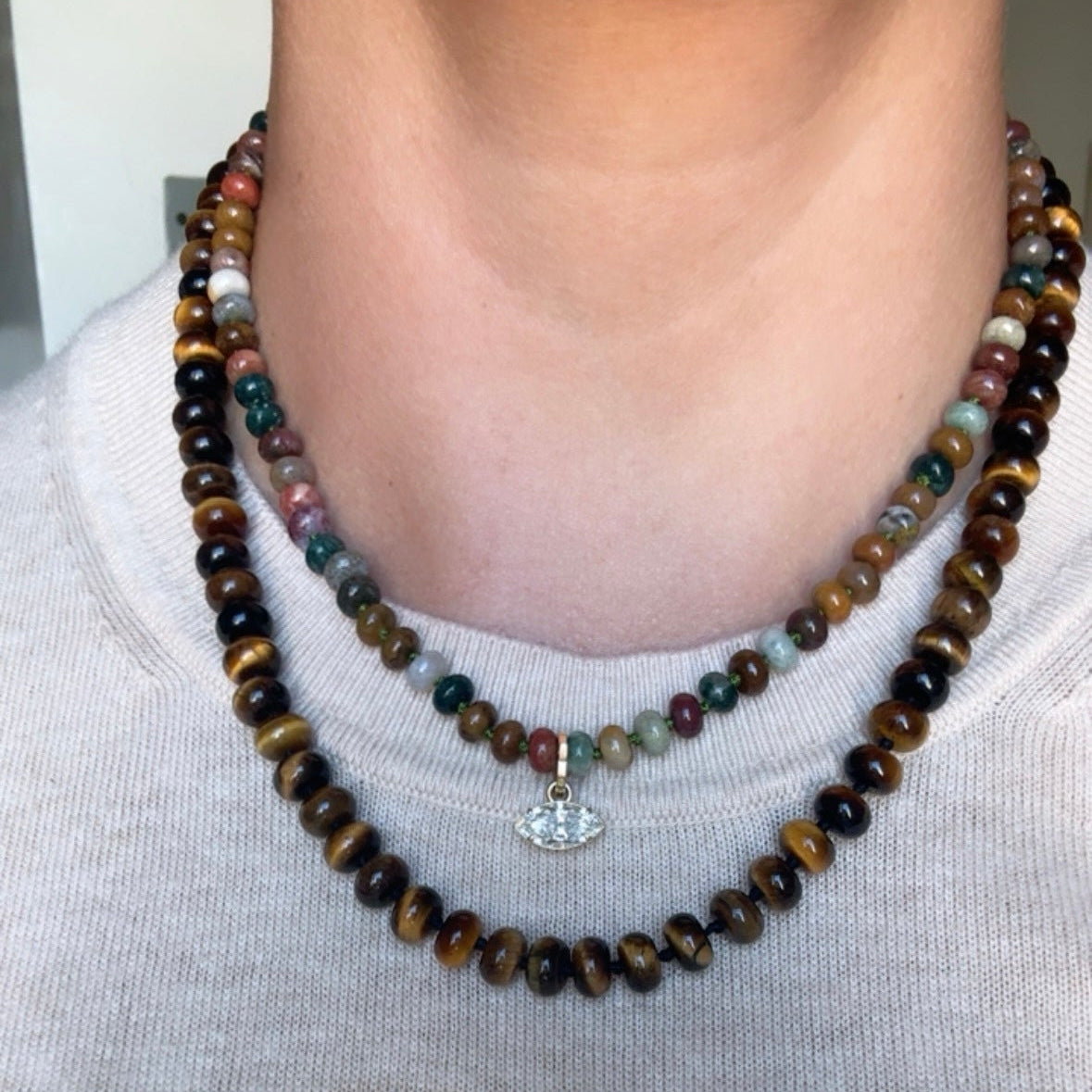 Tiger's Eye Beaded Necklace