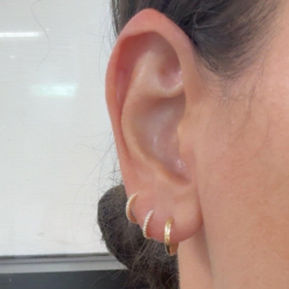 14K Huggie Hoops