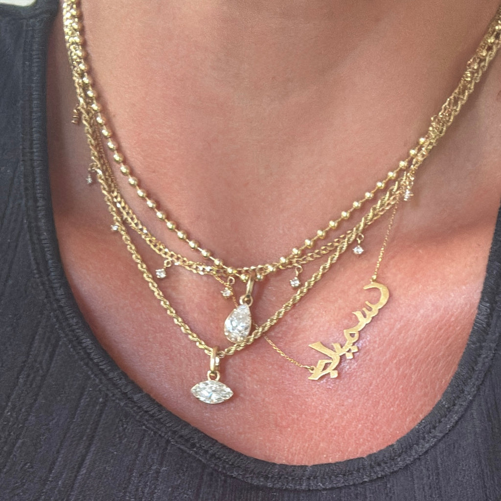 Marquise Diamond Charm