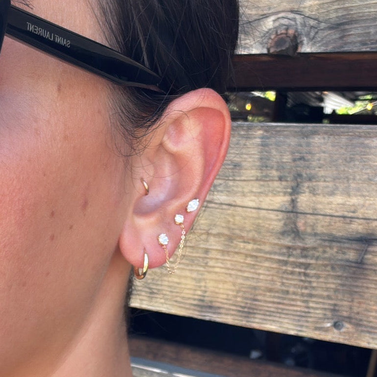 14K Huggie Hoops