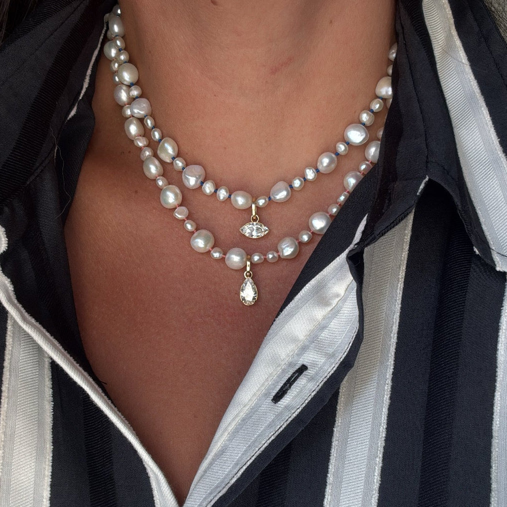 Pear Diamond Charm