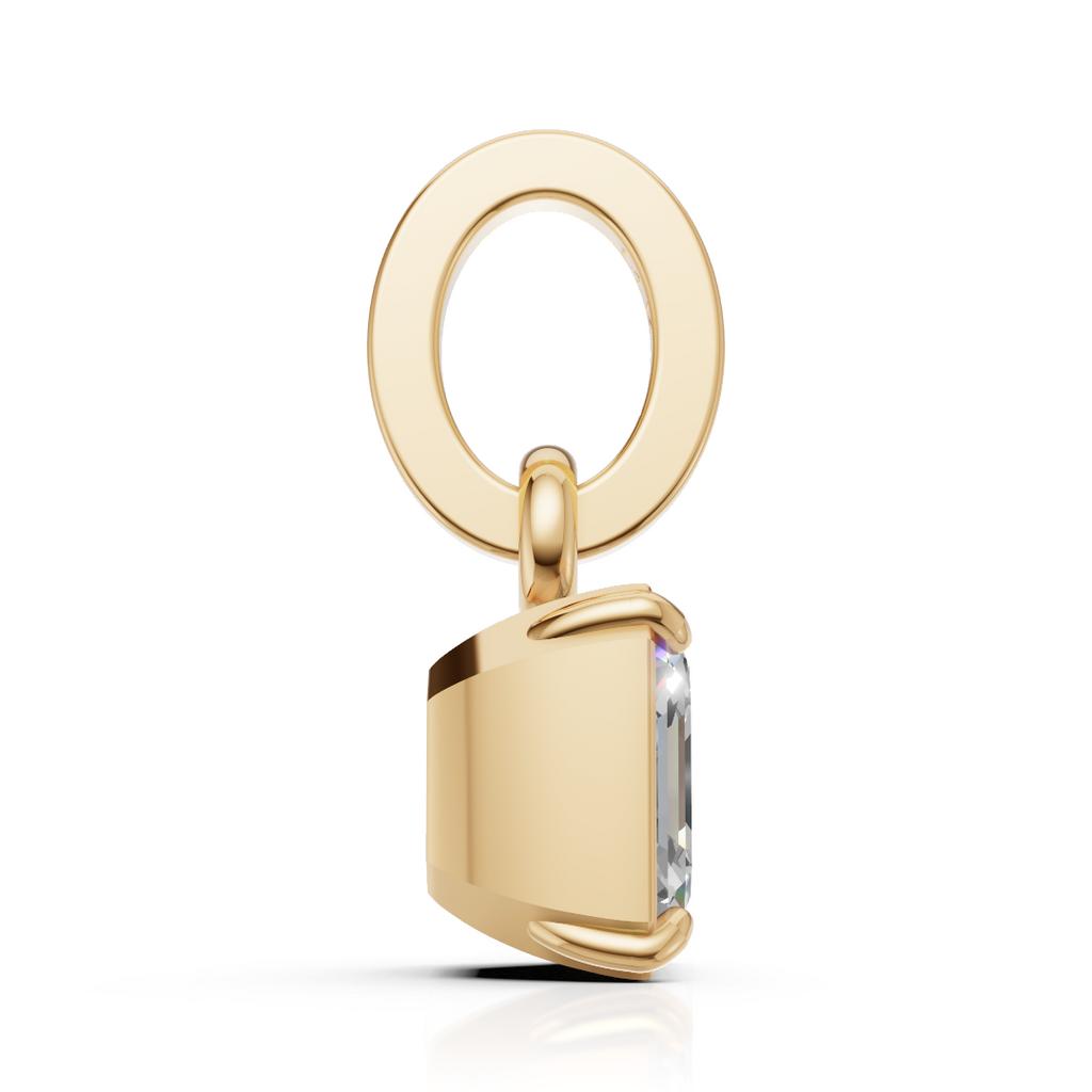 Asscher Diamond Charm