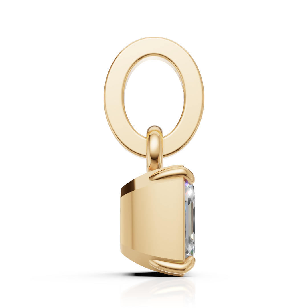 Asscher Diamond Charm
