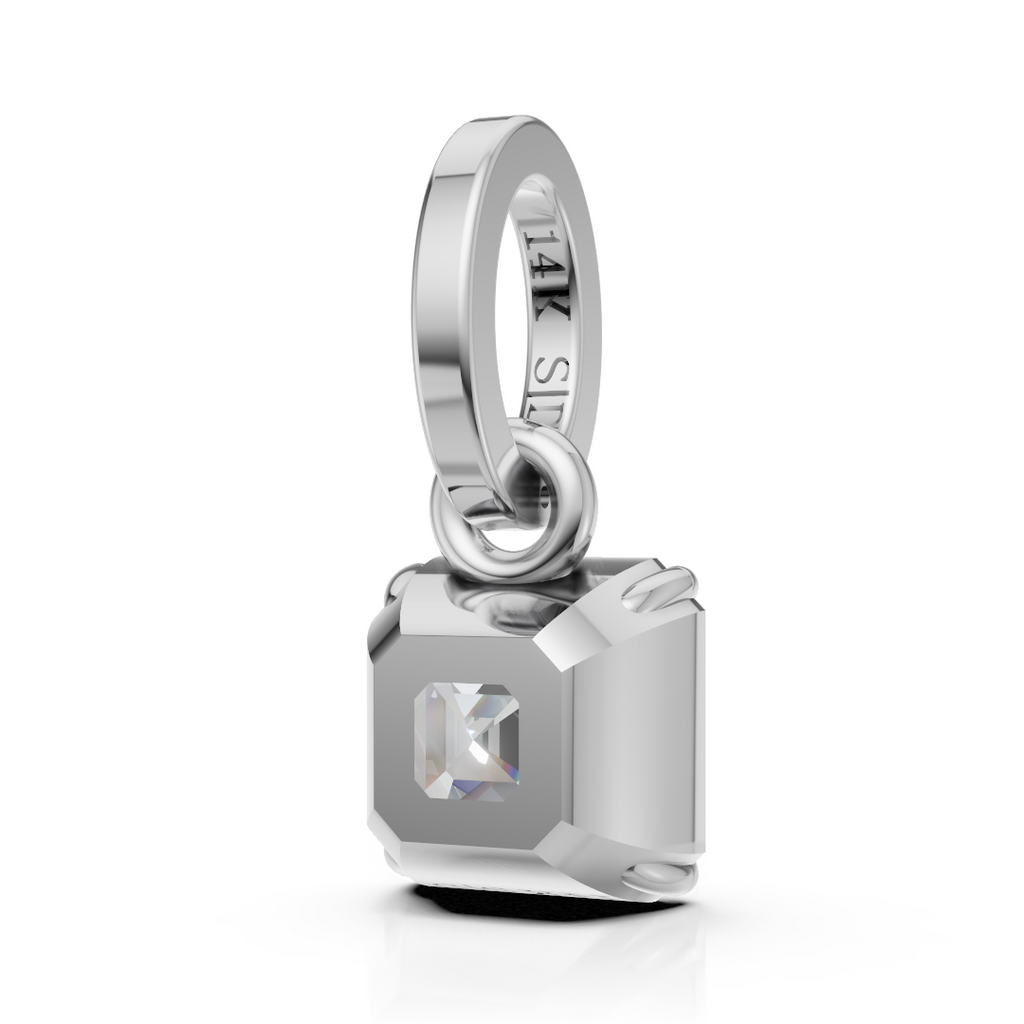 Asscher Diamond Charm