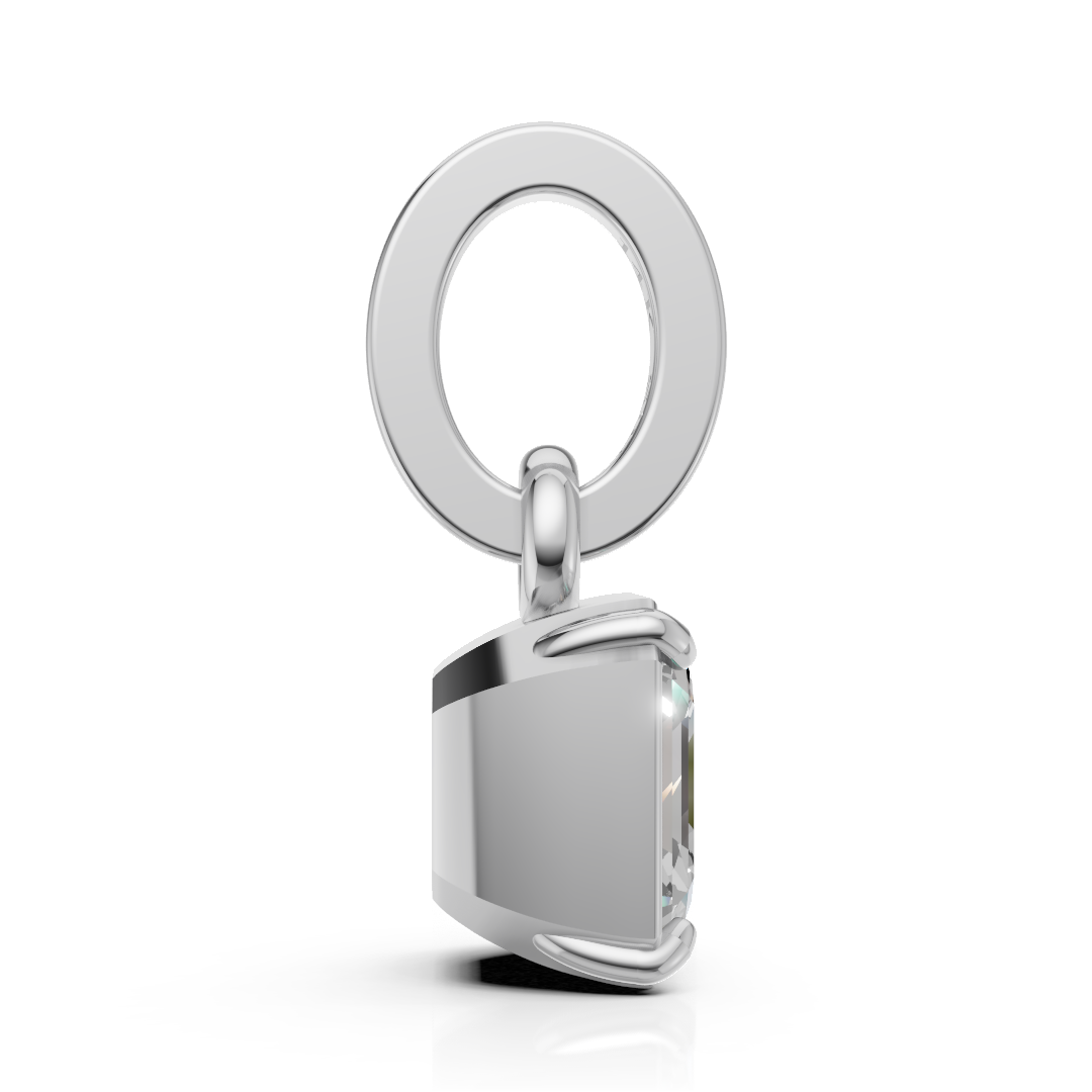 Asscher Diamond Charm