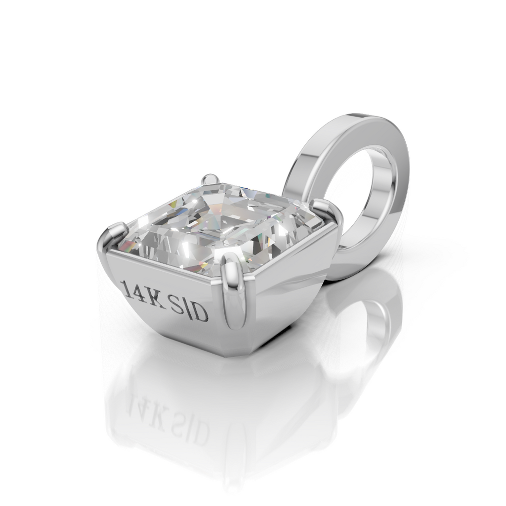 Asscher Diamond Charm