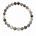 Blue Kyanite & Gold Beaded Bracelet