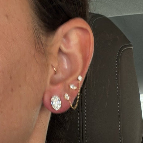 Oval Lab Grown Diamond Stud Earrings