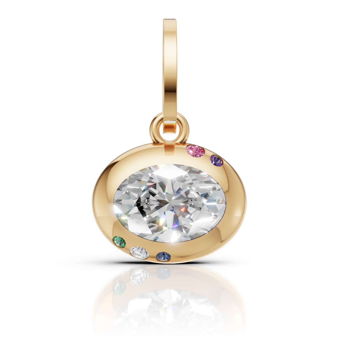 Custom Gemstone Camber Charm