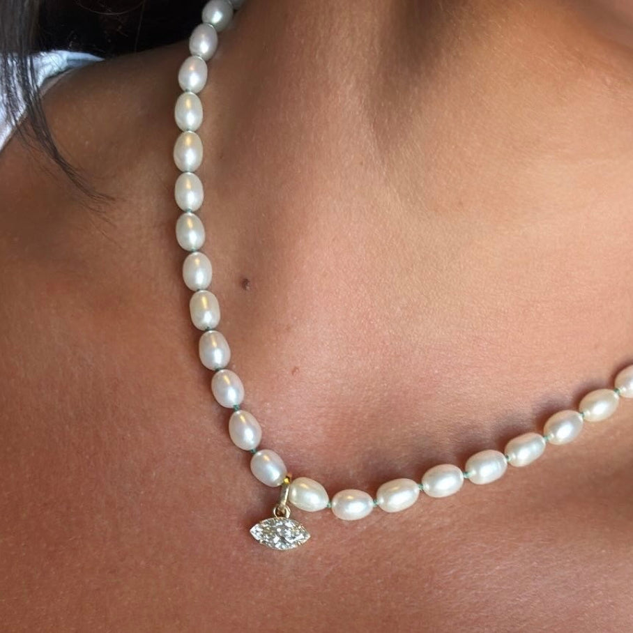 Jumbo Rice Pearl Necklace