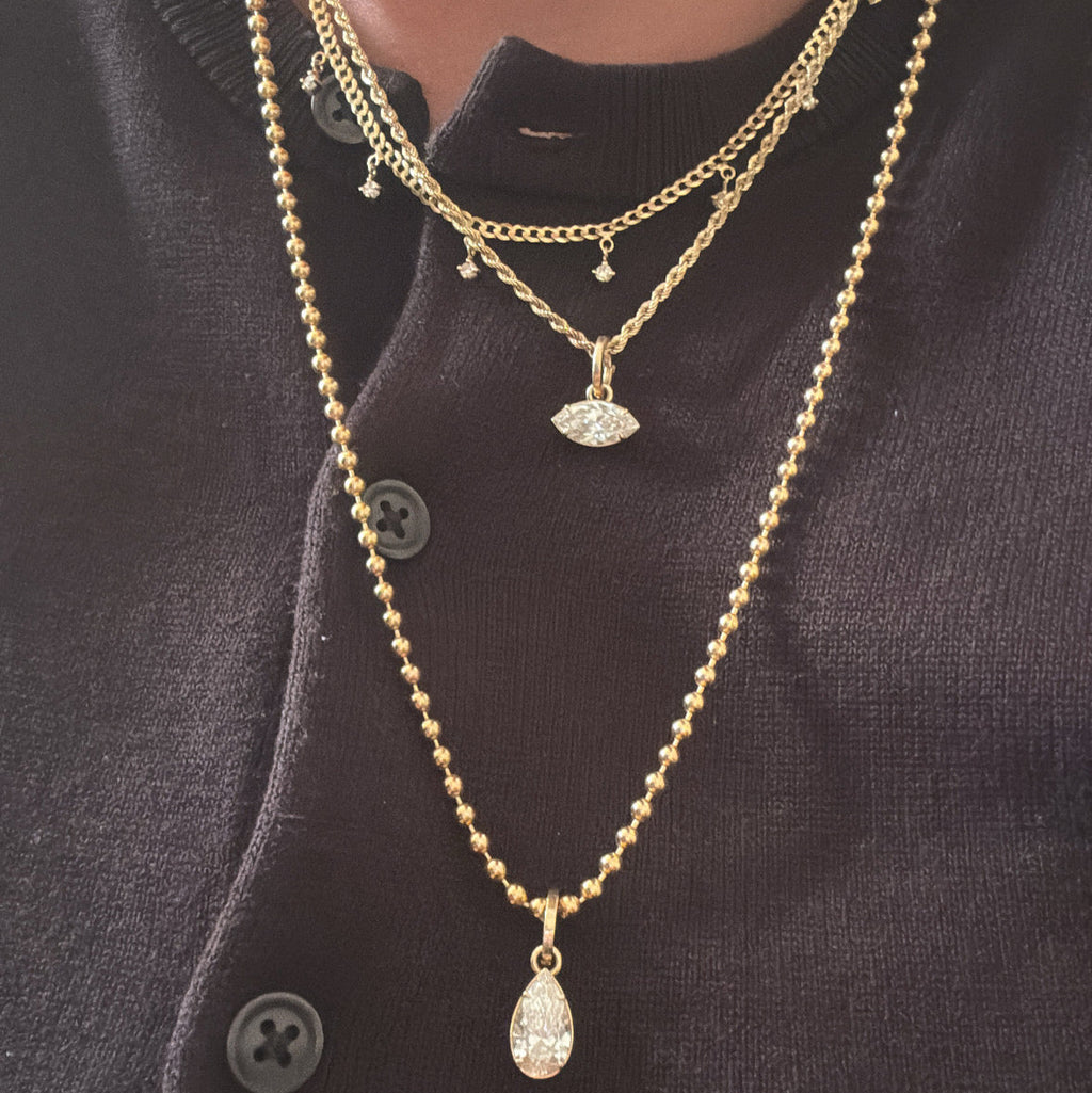 11 Stone Diamond Shaker Necklace