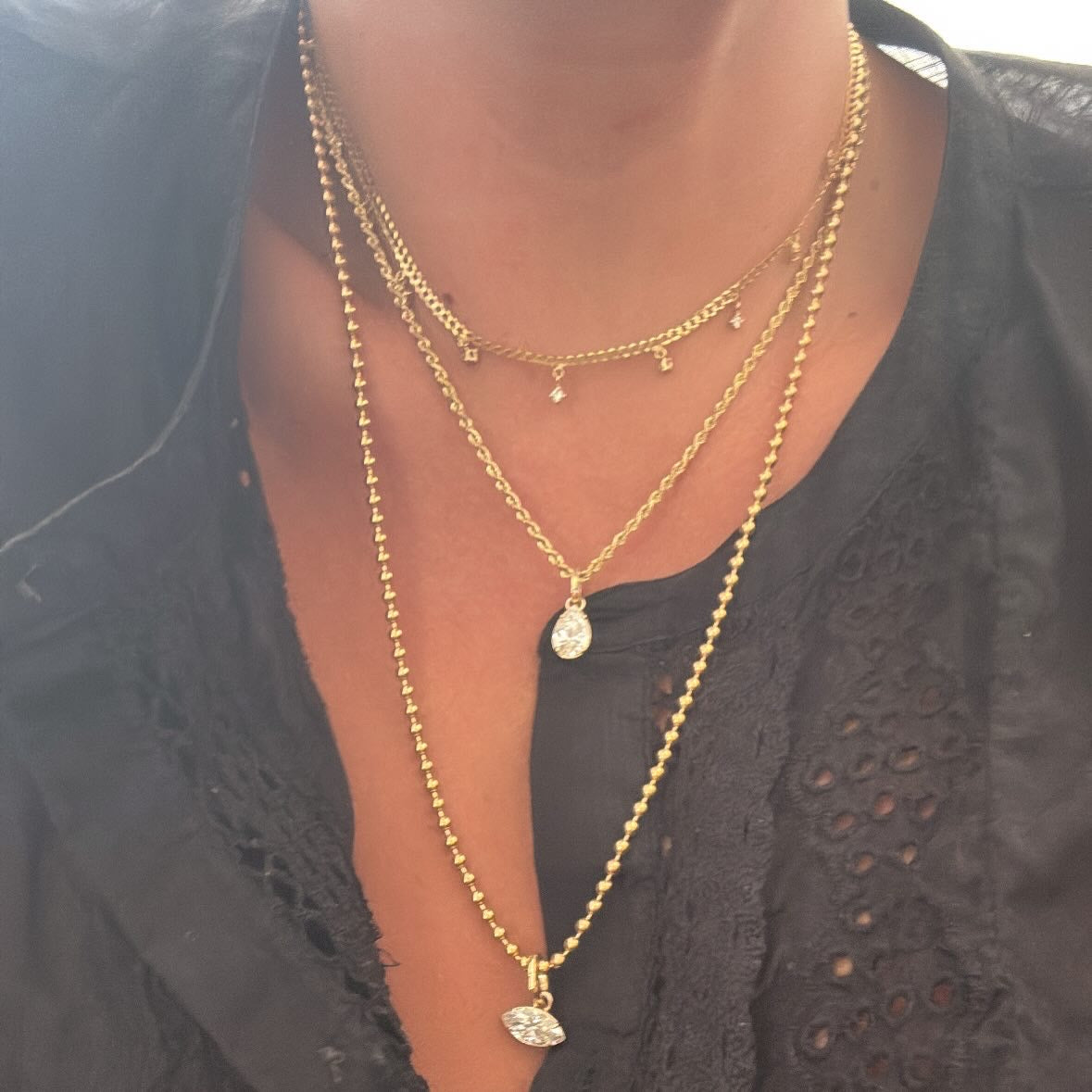 Marquise Diamond Charm