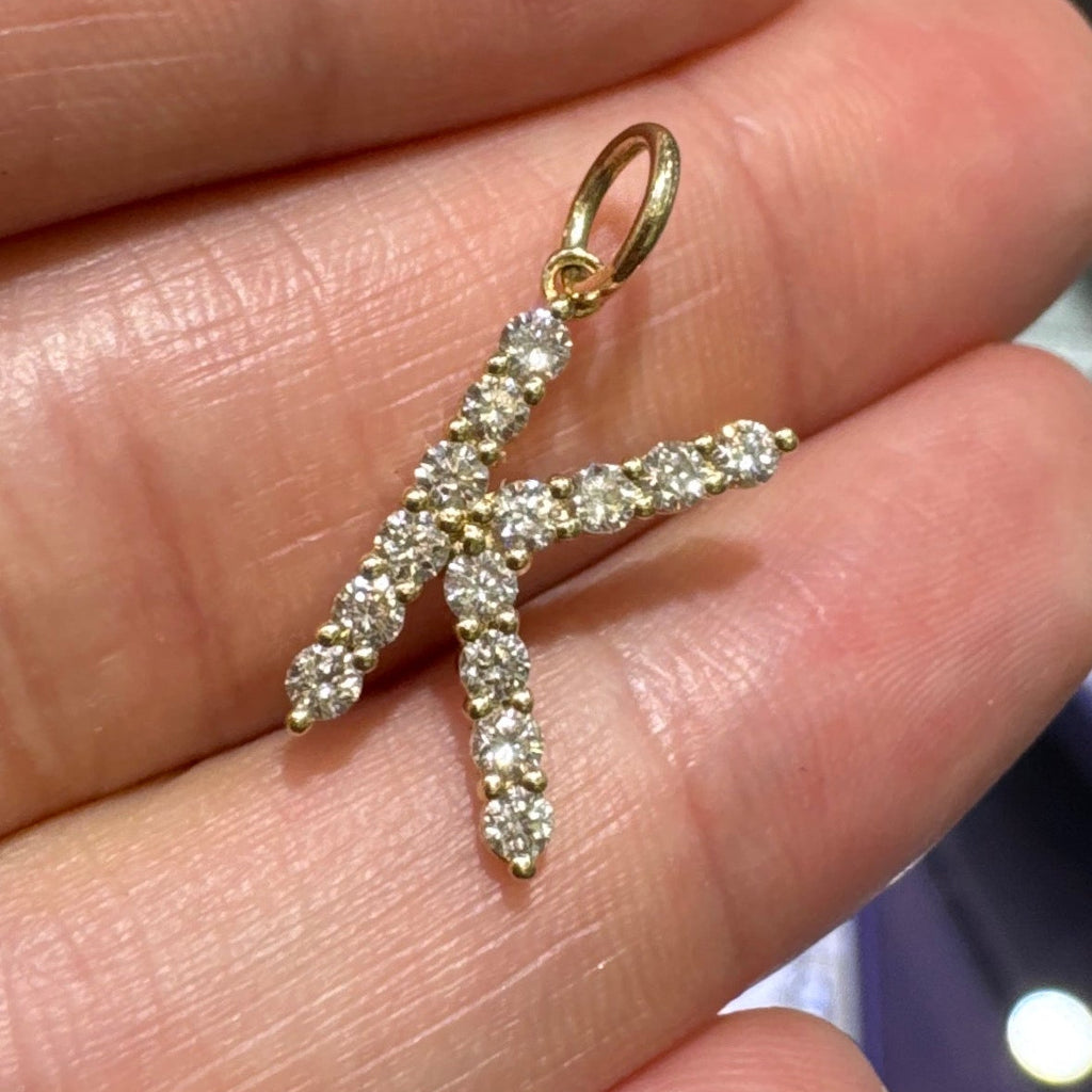 Diamond Alphabet Charms
