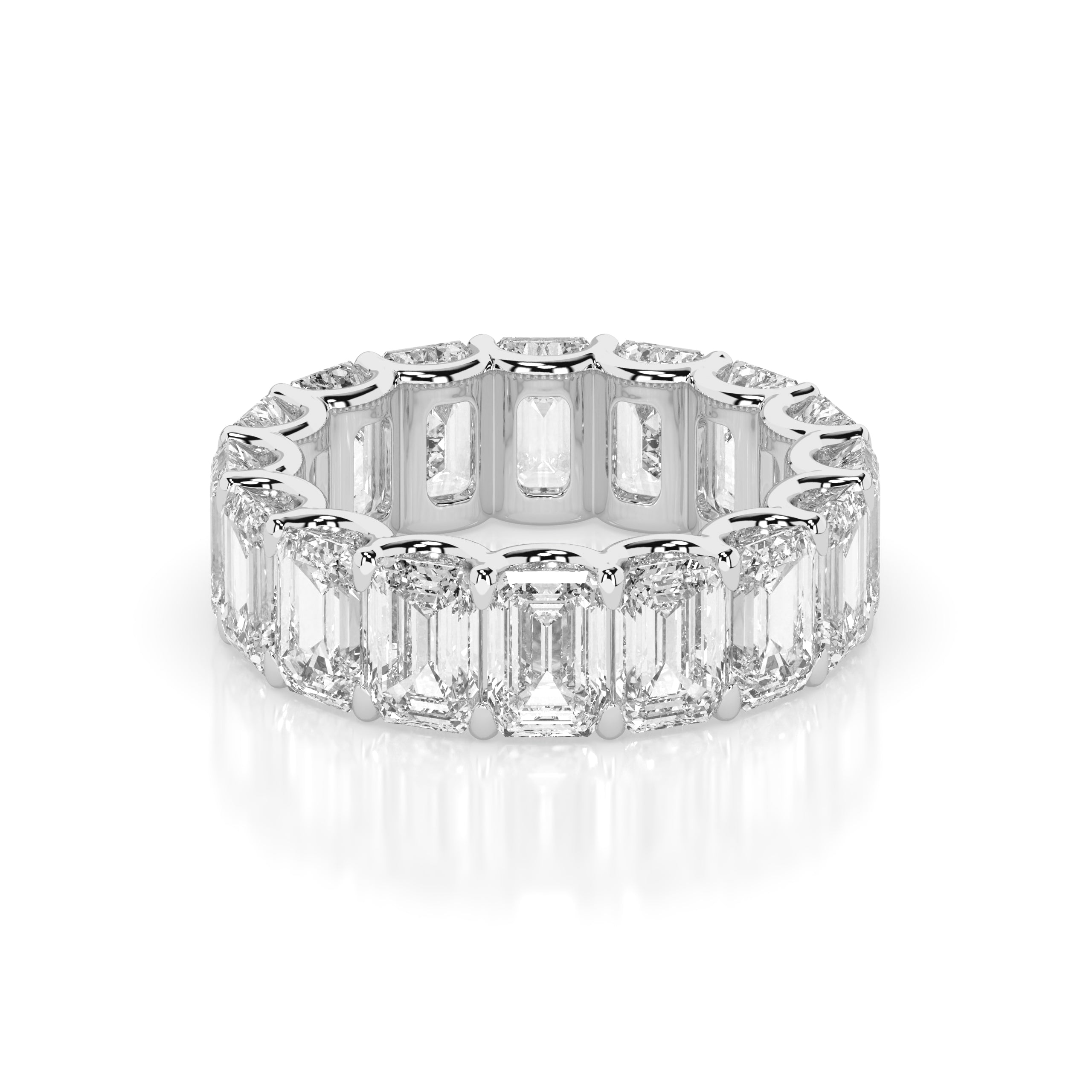 Custom Emerald Cut Diamond Eternity Band