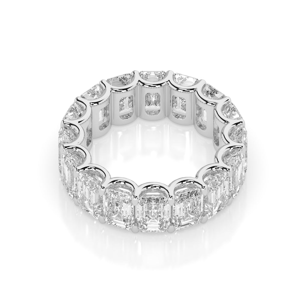 Custom Emerald Cut Diamond Eternity Band