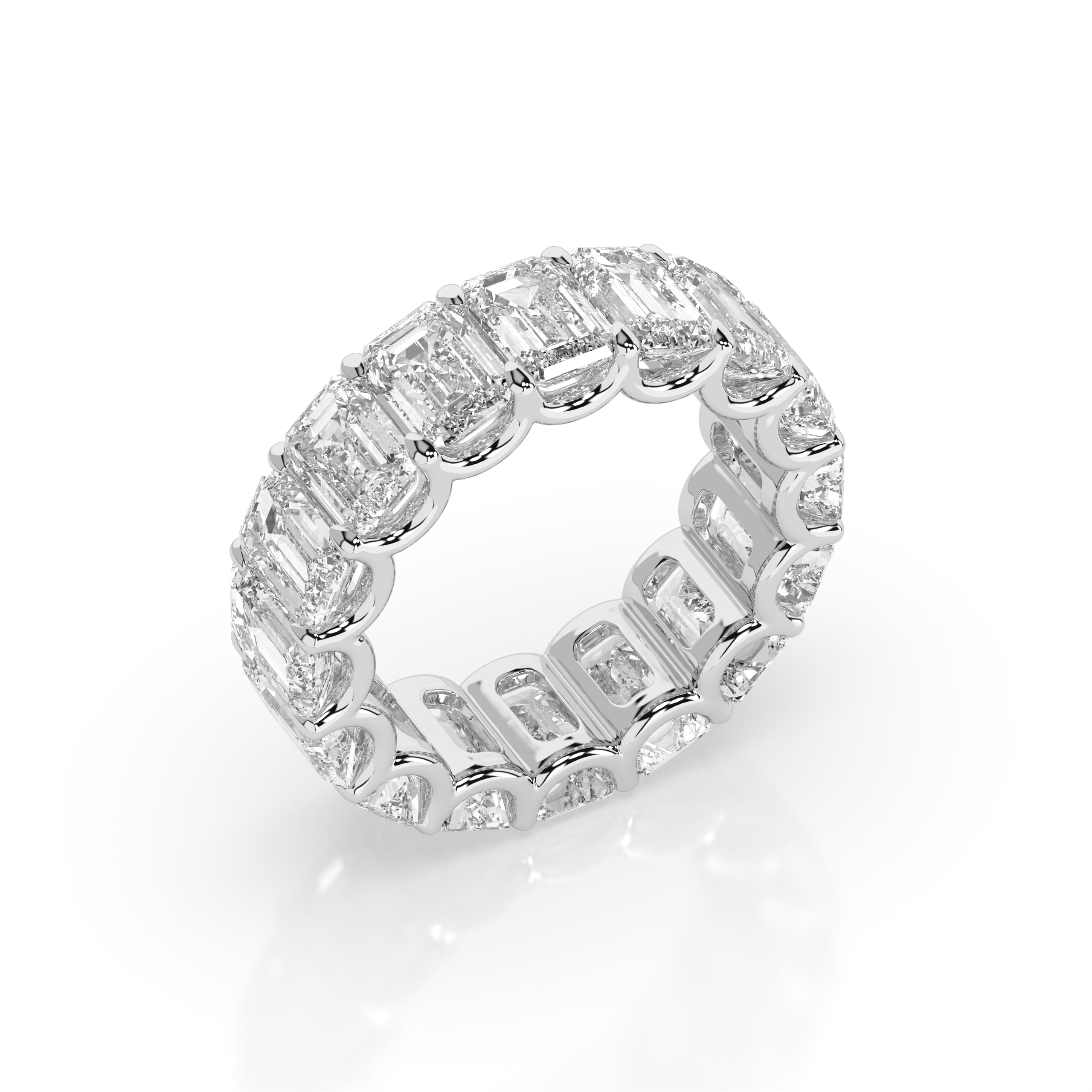 Custom Emerald Cut Diamond Eternity Band