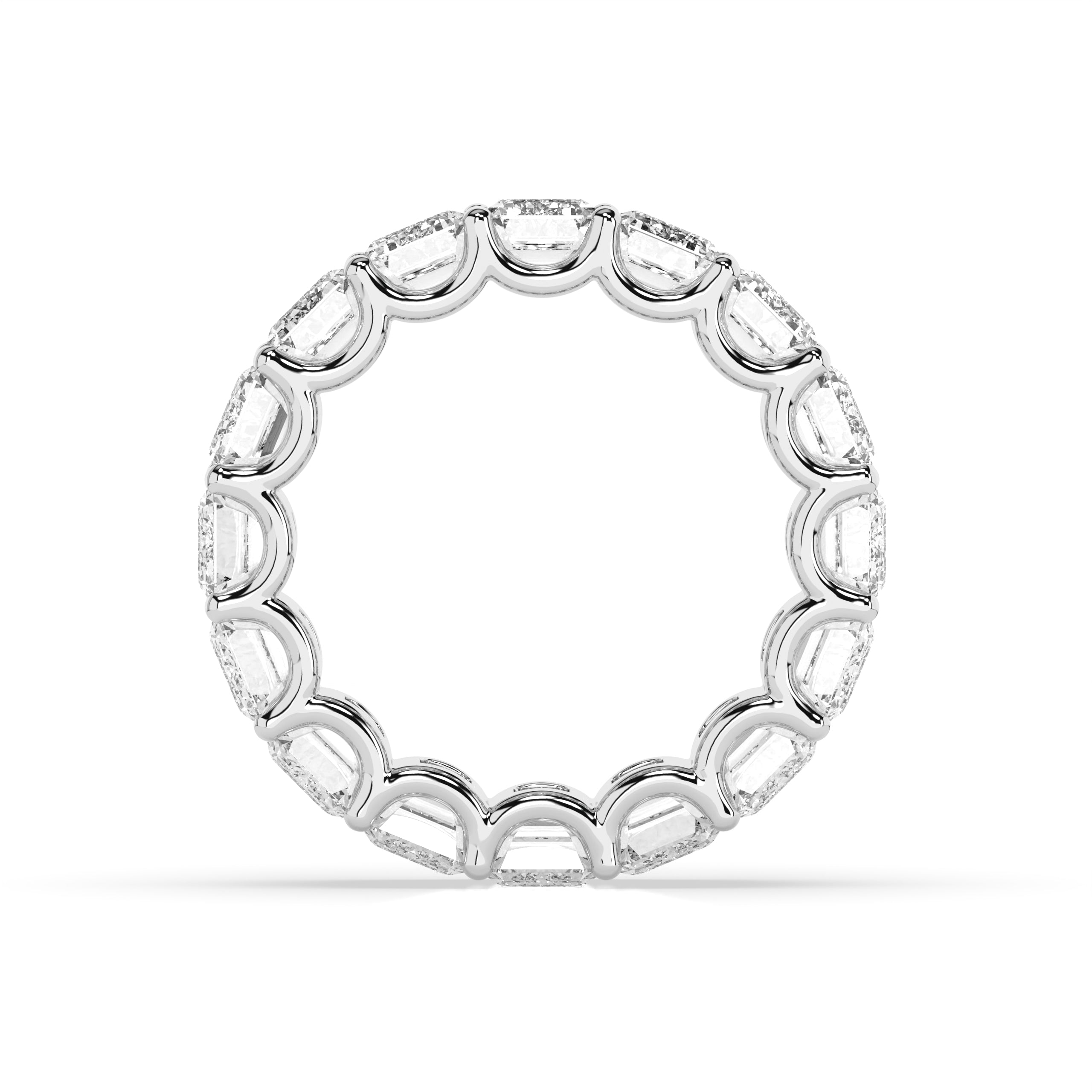 Custom Emerald Cut Diamond Eternity Band