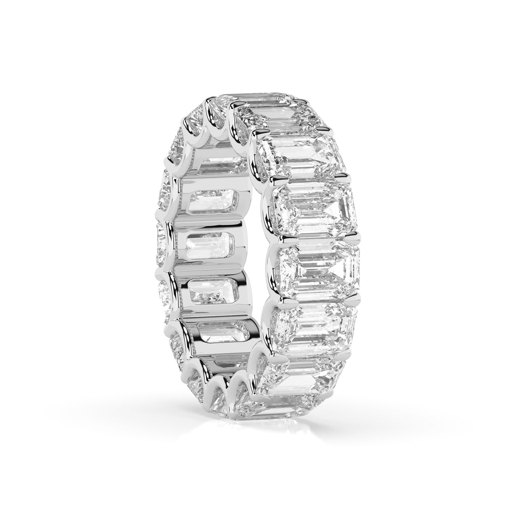 Custom Emerald Cut Diamond Eternity Band