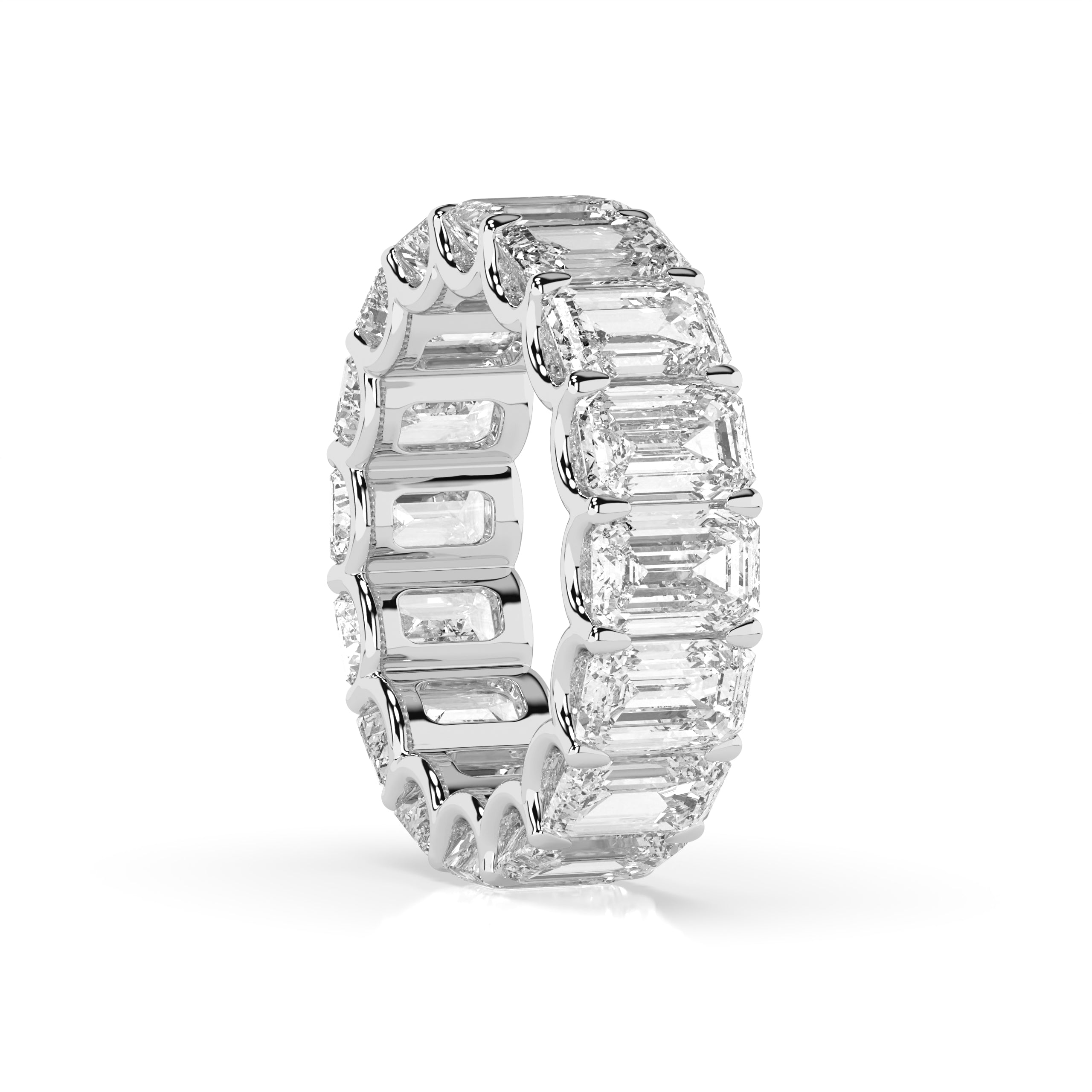 Custom Emerald Cut Diamond Eternity Band