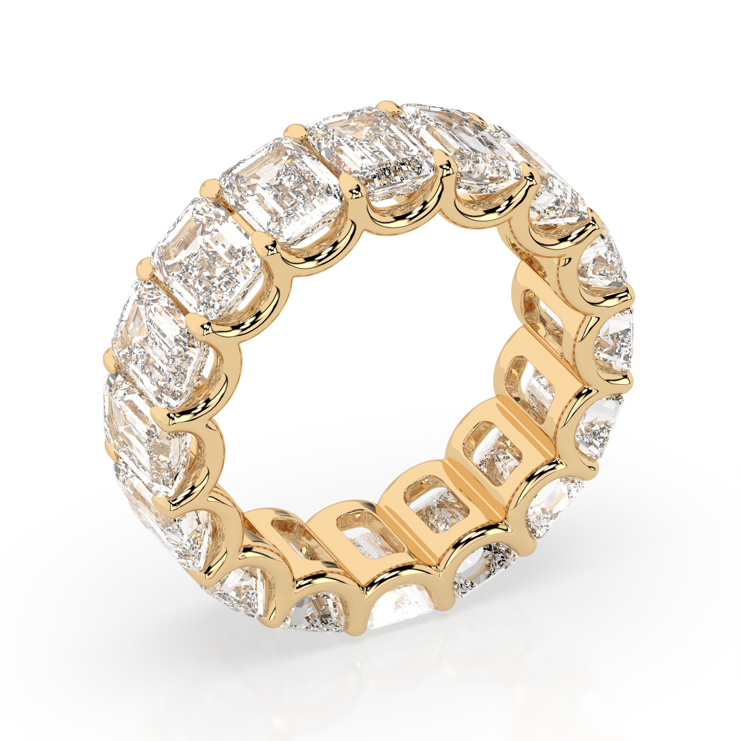 Custom Emerald Cut Diamond Eternity Band