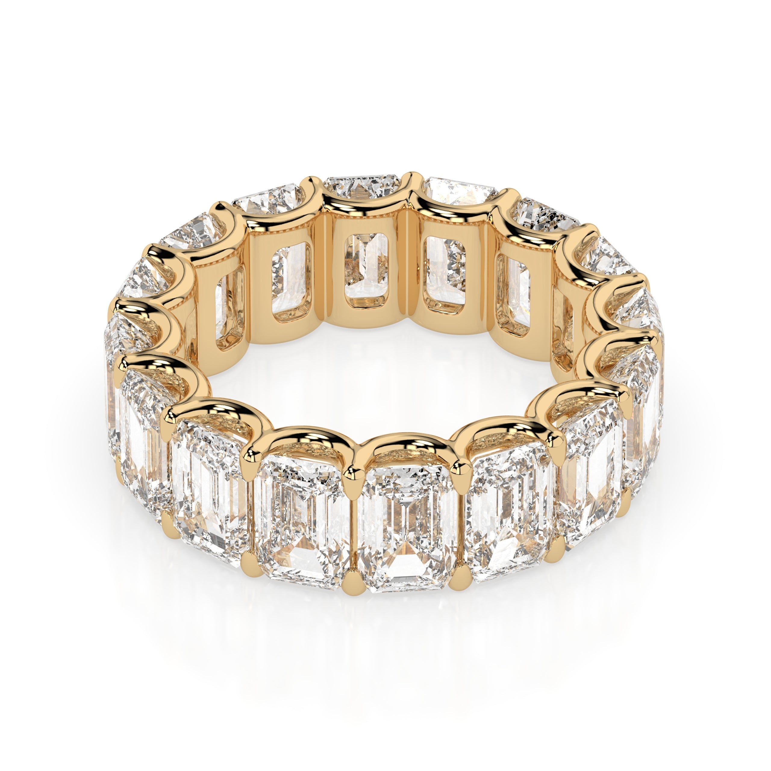 Custom Emerald Cut Diamond Eternity Band
