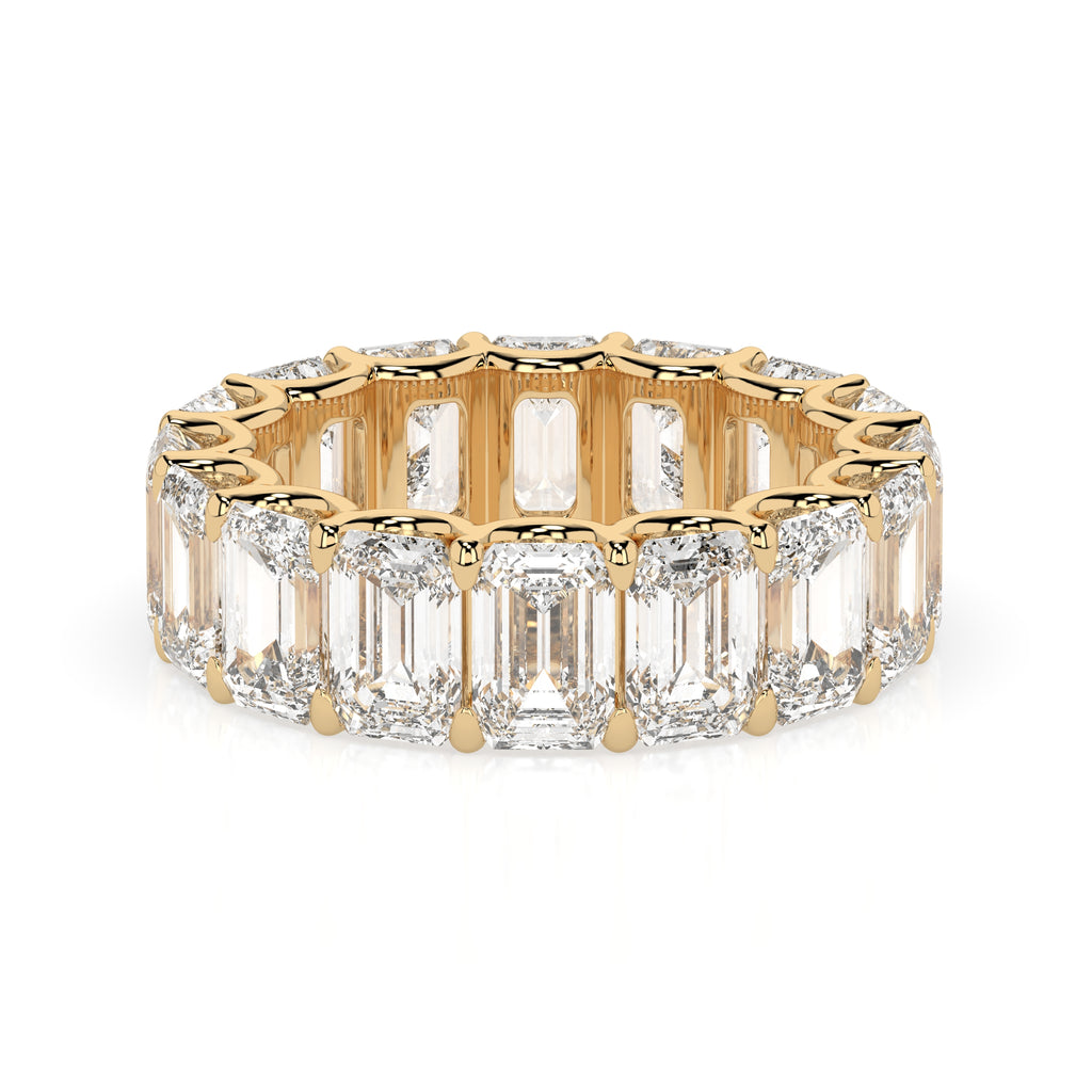 Custom Emerald Cut Diamond Eternity Band
