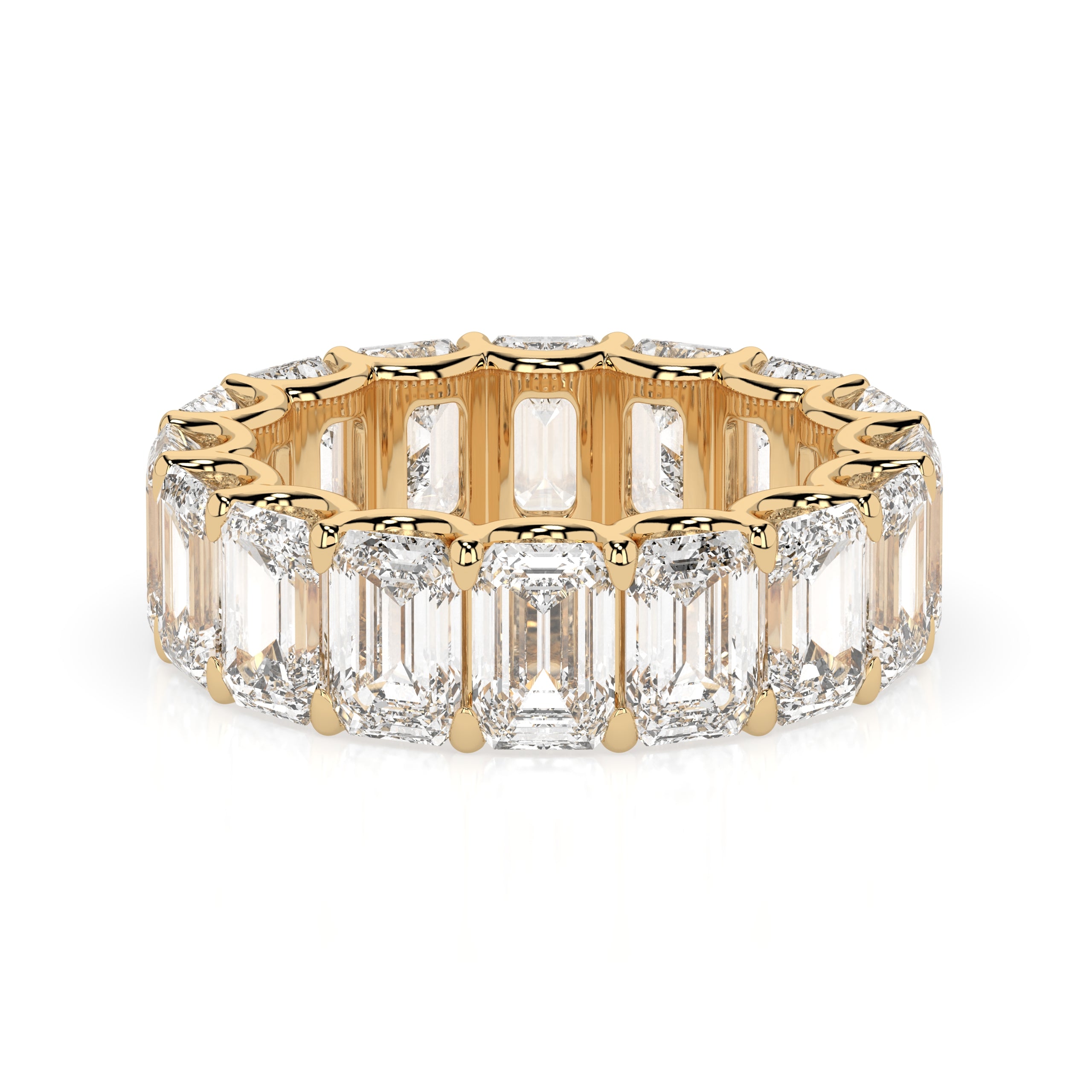 Custom Emerald Cut Diamond Eternity Band