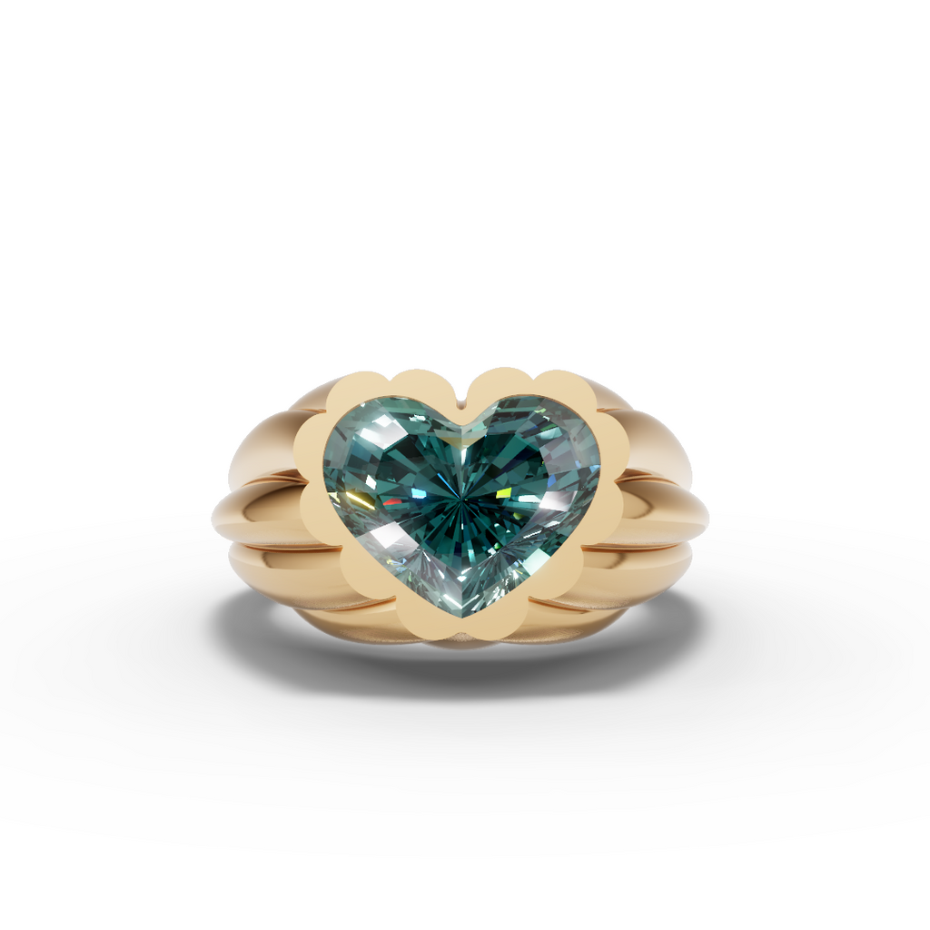One of a Kind Heart Petal Ring