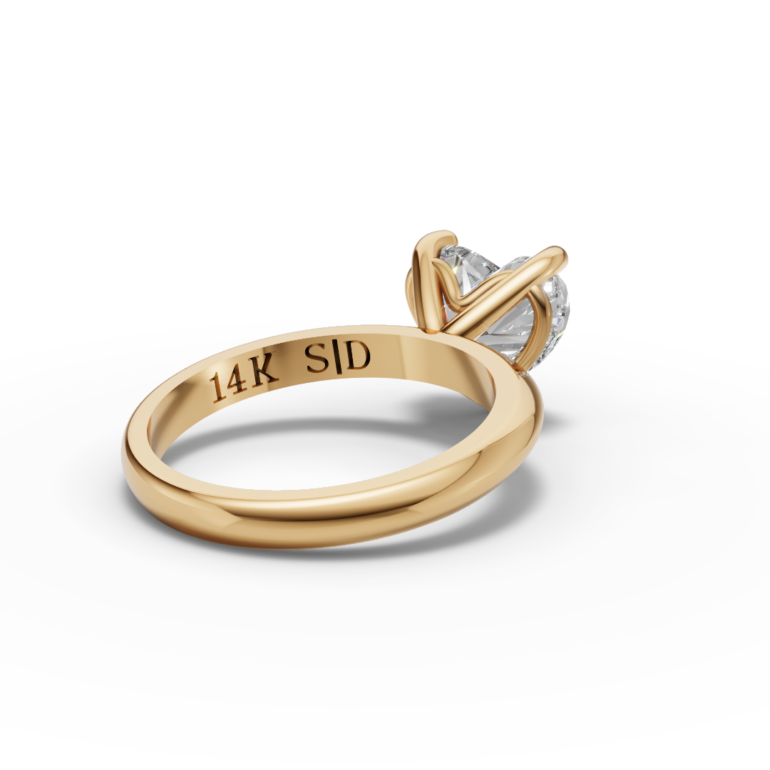 Custom Heart Diamond Ring