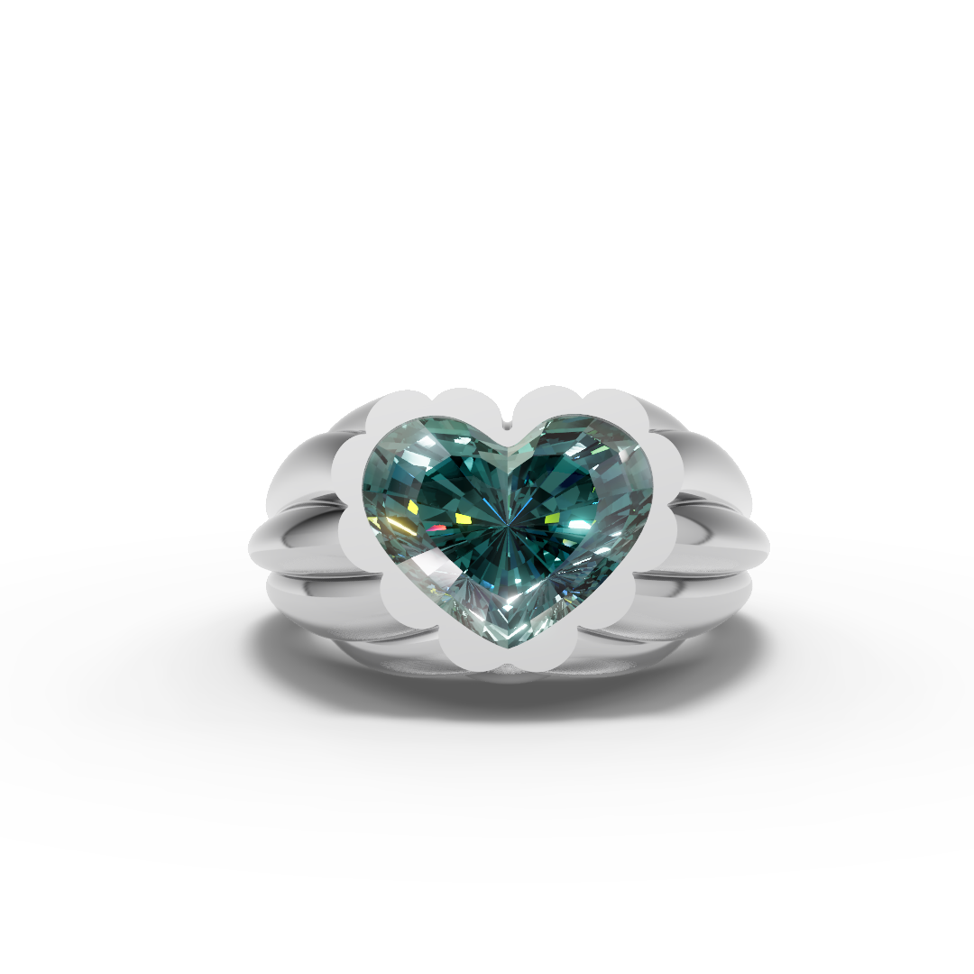 One of a Kind Heart Petal Ring