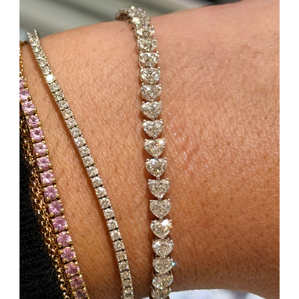 Heart Diamond Tennis Bracelet