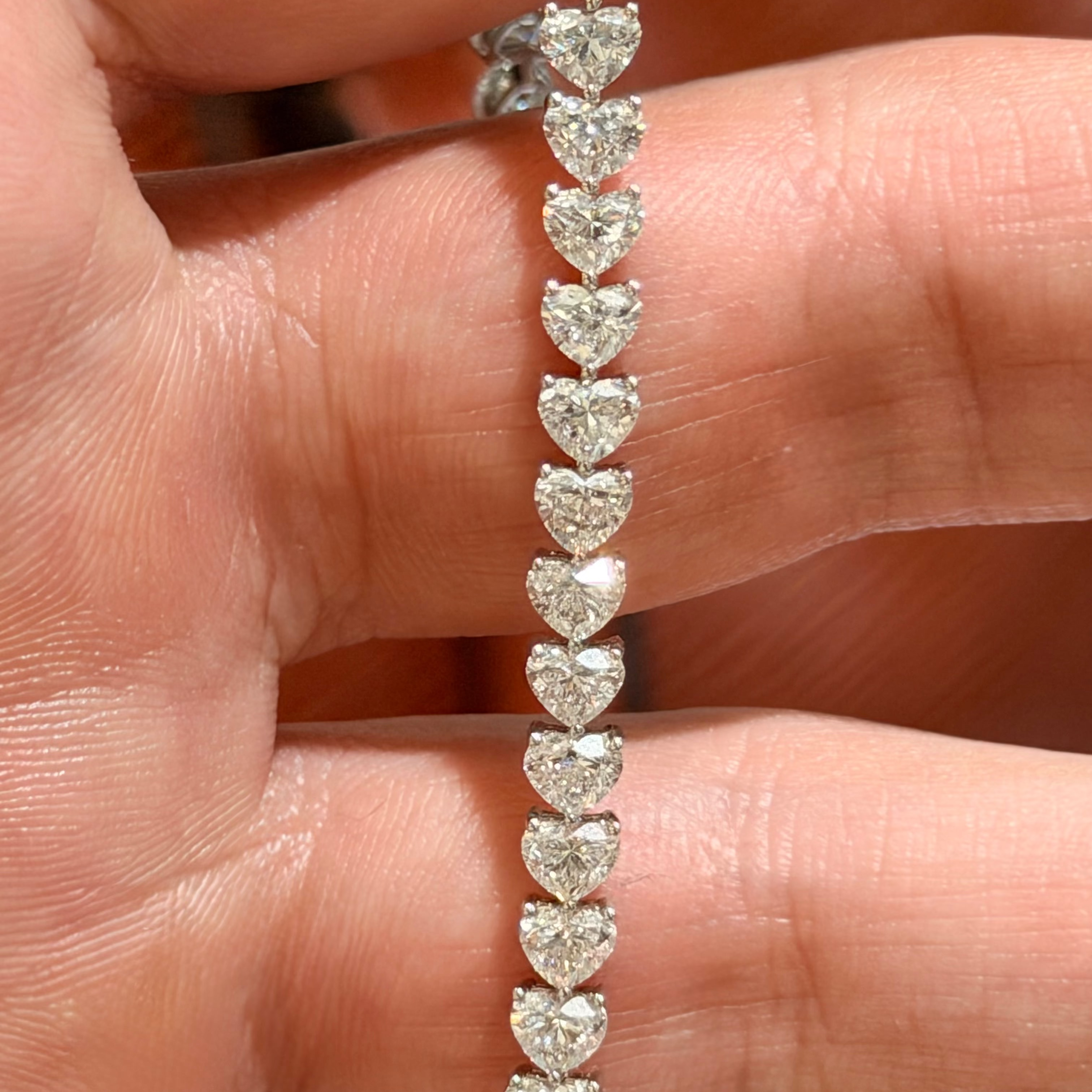 Heart Diamond Tennis Bracelet