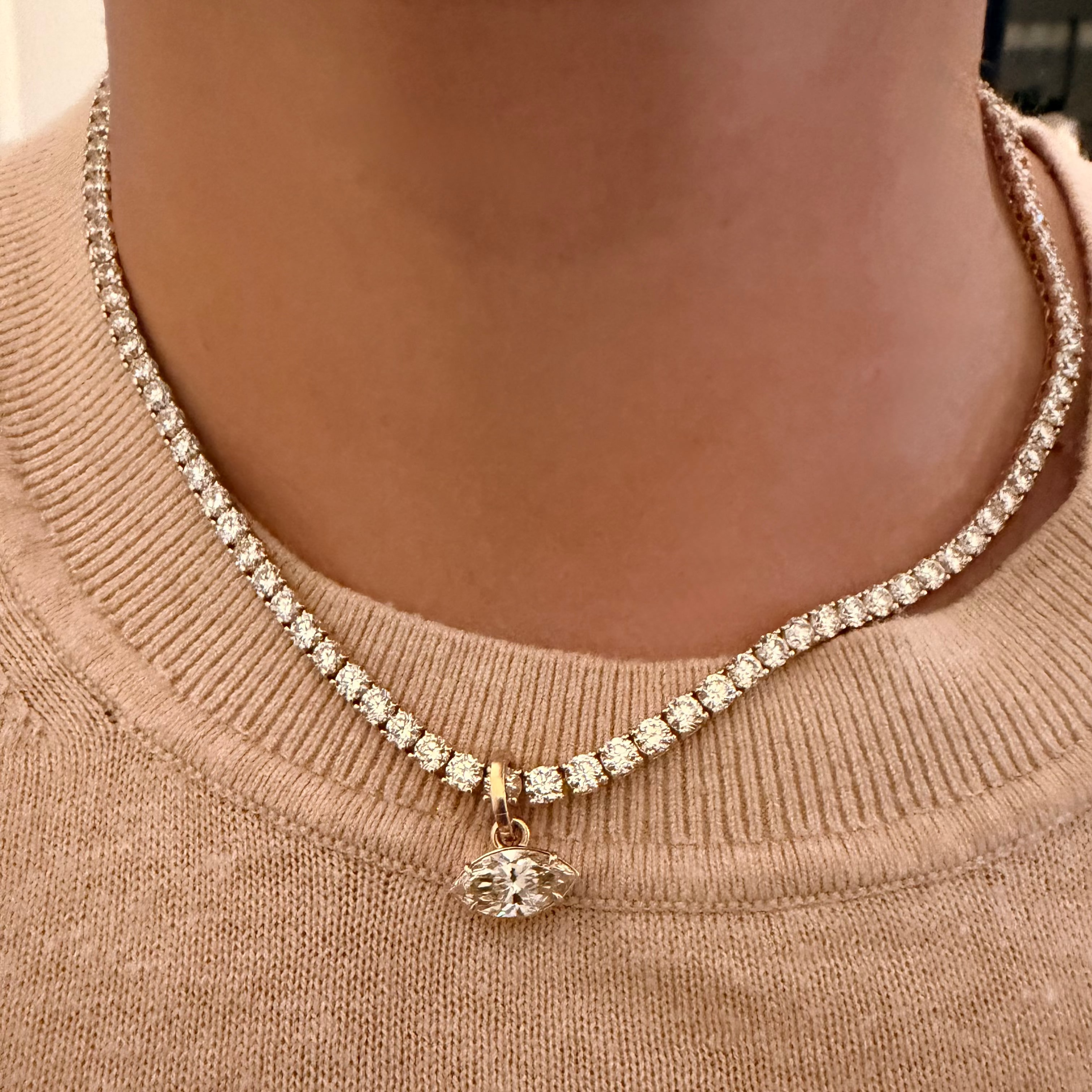 Marquise Diamond Charm