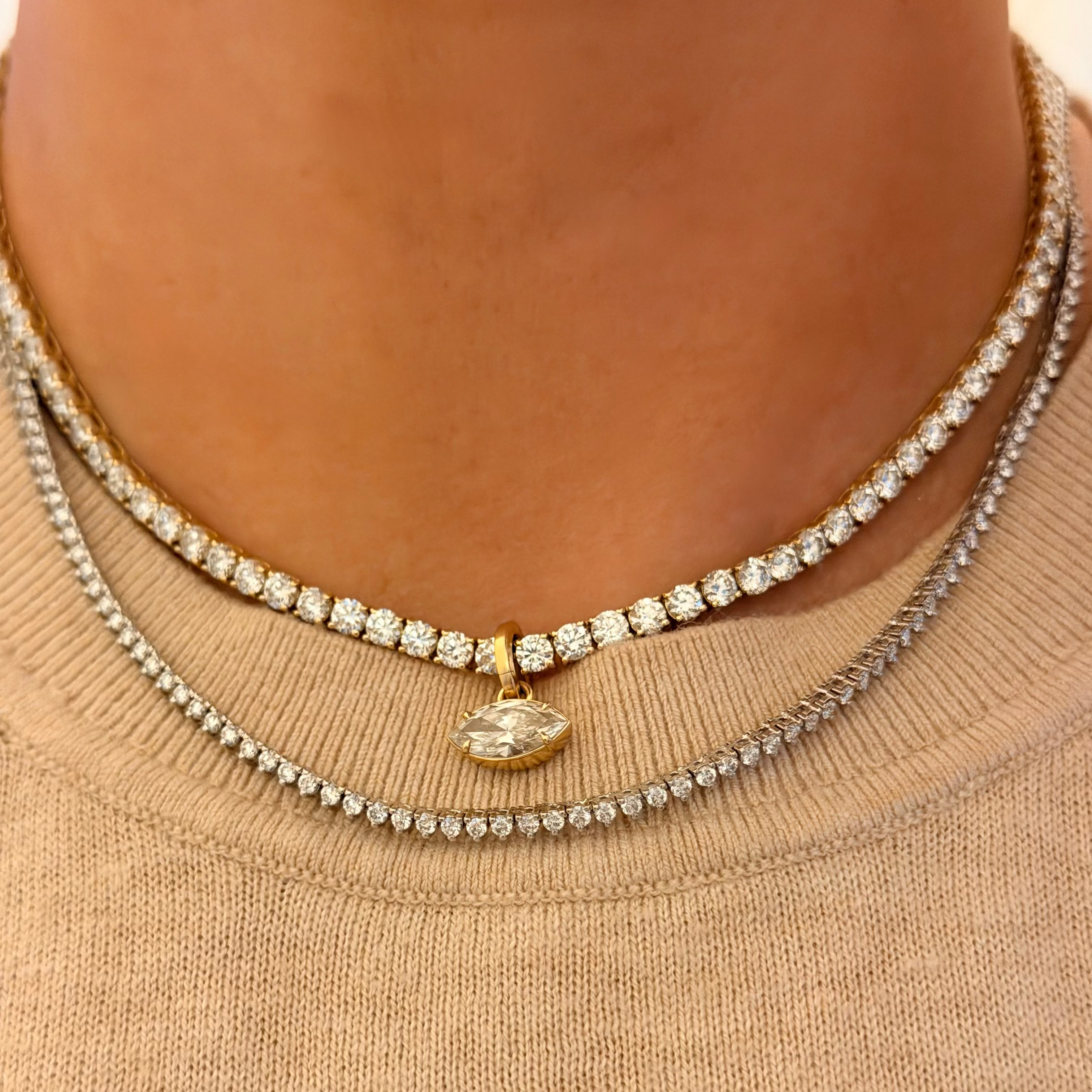 Marquise Diamond Charm