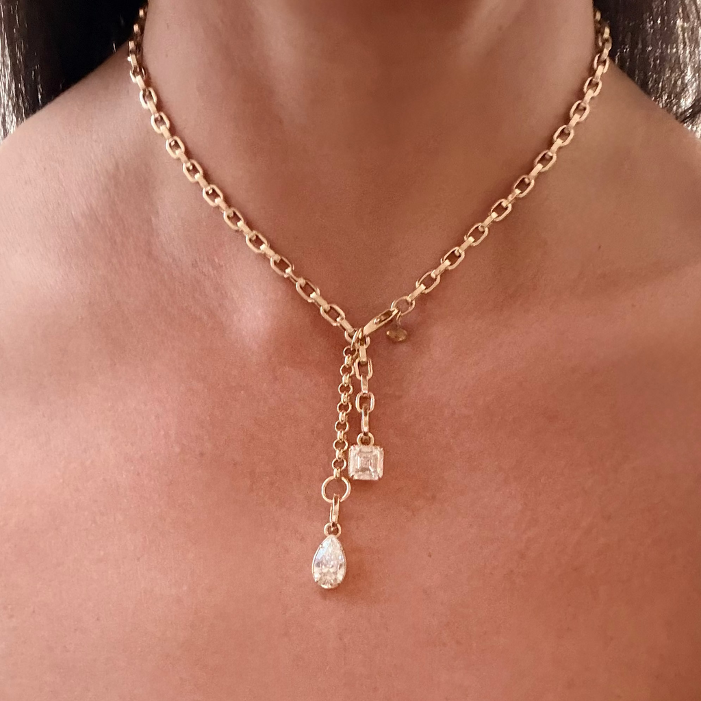Asscher Diamond Charm