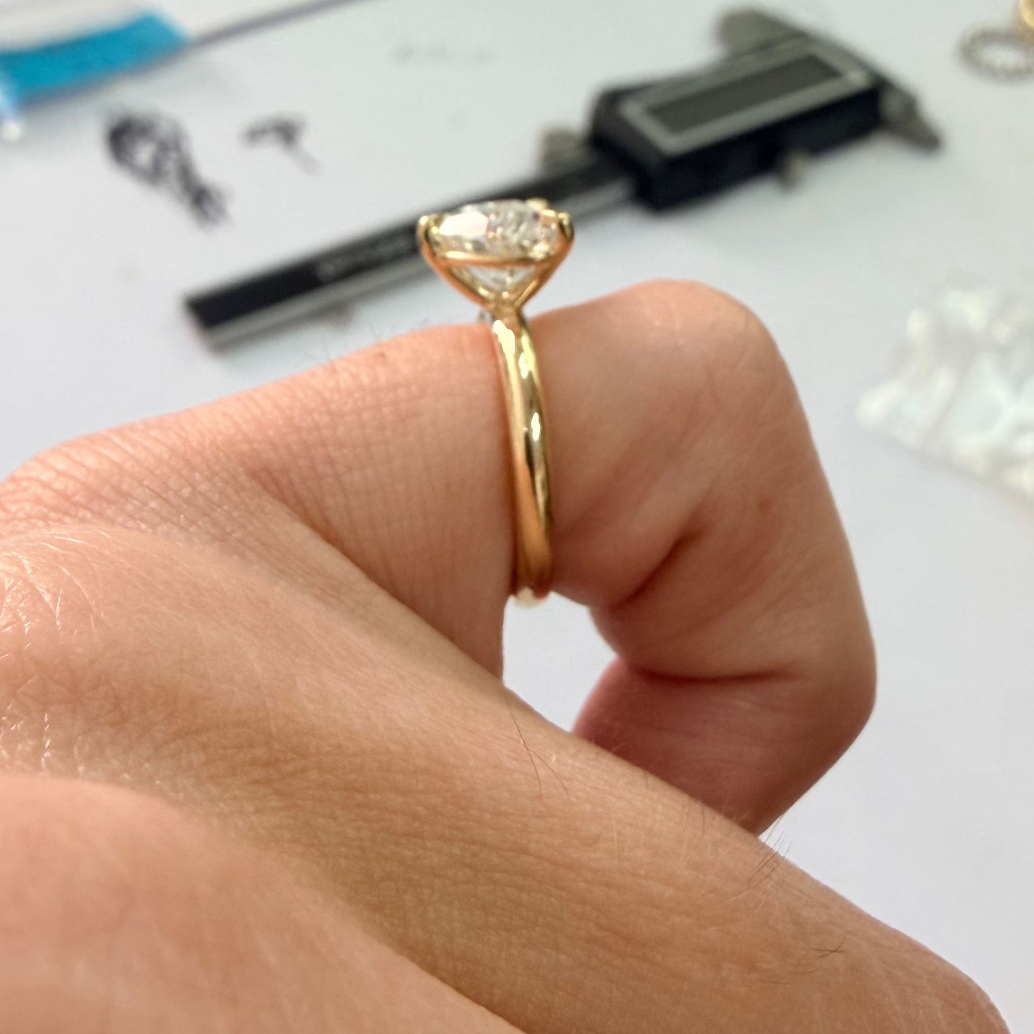 Custom Heart Diamond Ring