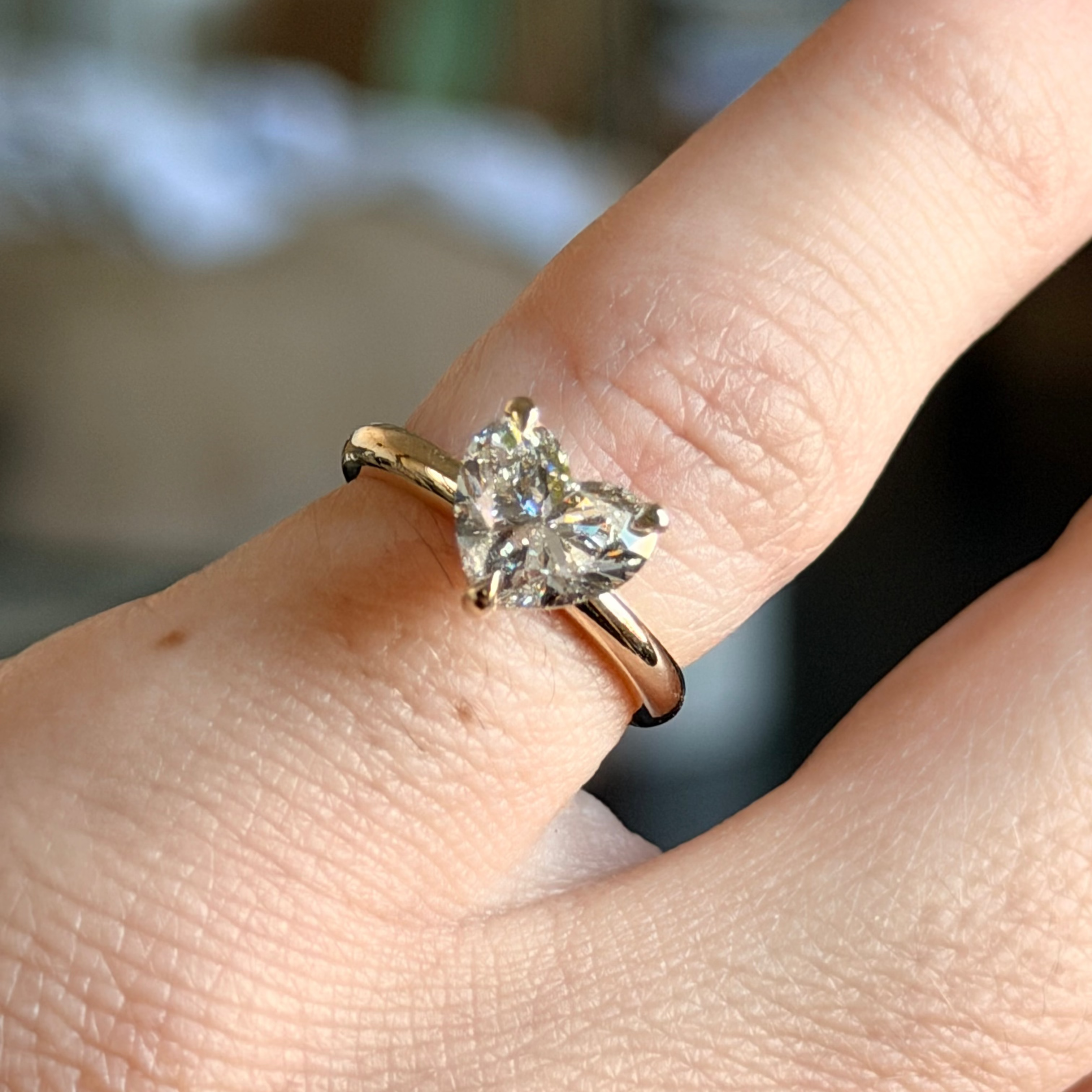 Custom Heart Diamond Ring
