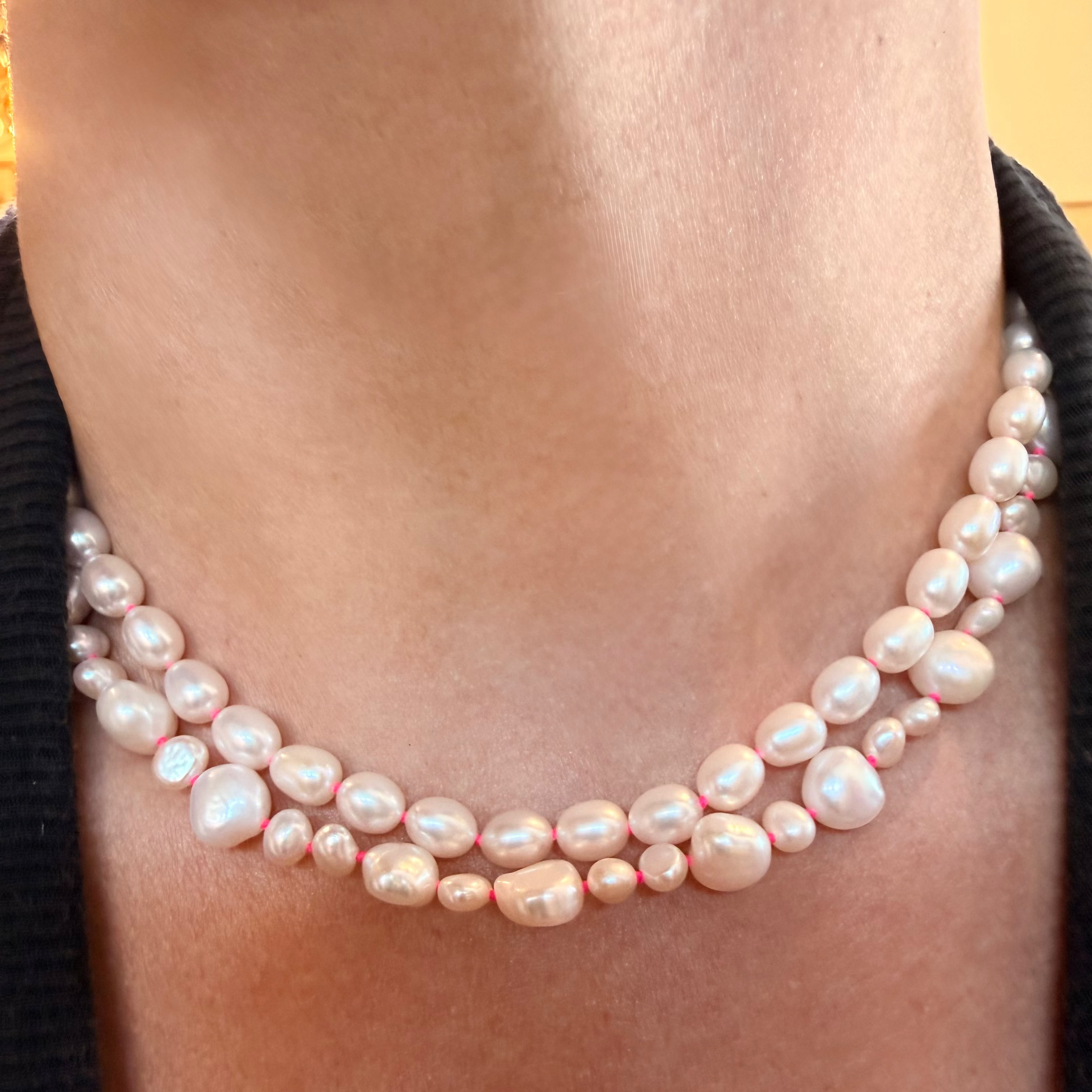 Jumbo Rice Pearl Necklace