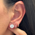 Perfect Pave Huggie Hoops