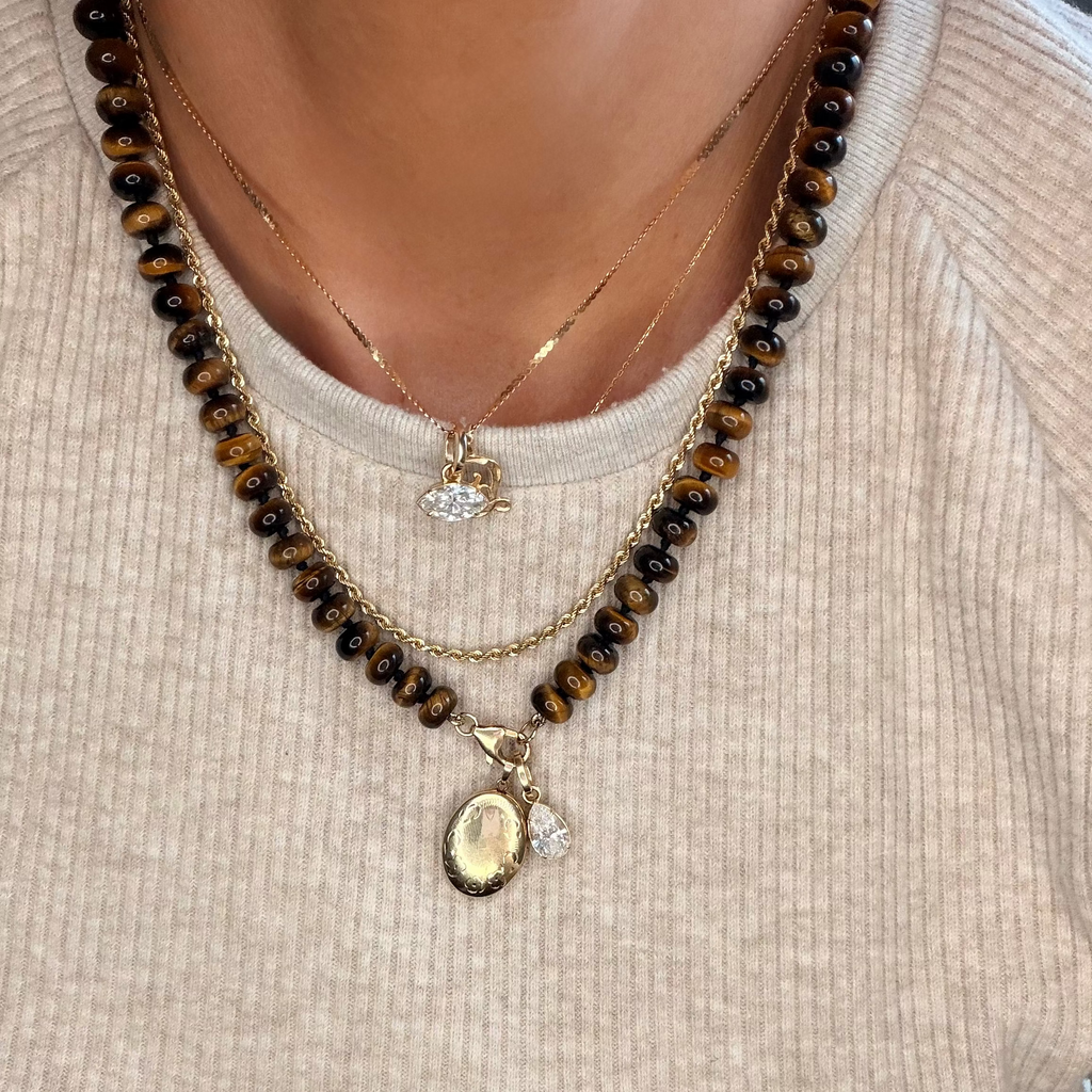 Tiger's Eye Beaded Necklace